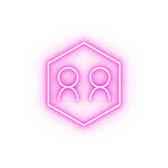 users communication neon icon