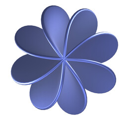 beautiful metalic 3d flower shaped abstract