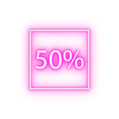 data percentage neon icon