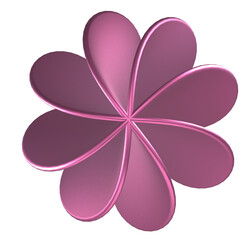 beautiful metalic flower shaped 3d abstract for 3d backgrounds