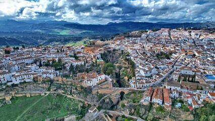 Miasto Ronda Andaluzja widok z drona