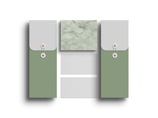 Minimal envelope with business card mockup