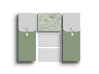 Minimal envelope with business card mockup