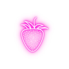 Vector Strawberry neon icon