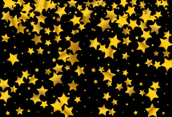 Golden Splash Vector Black Background. Bright