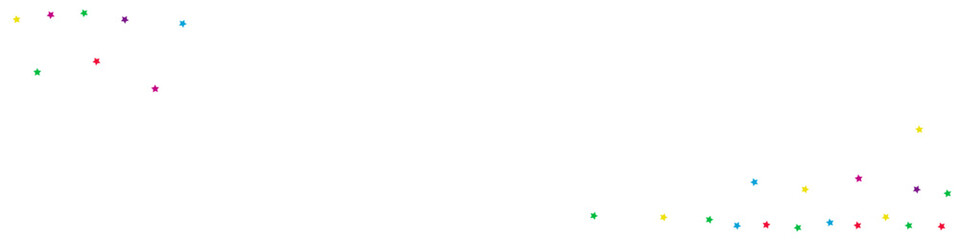 Color Stars Fun Vector White Panoramic