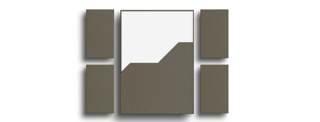 A4 paper file cover with business card mockup