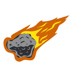 black comet falling from space