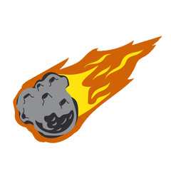 black comet falling from space