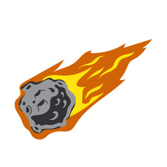 black comet falling from space