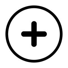 plus add new outline circle icon