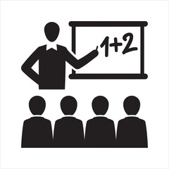 Instructor teacher icon. Vector and glyph