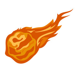 comet falling from space