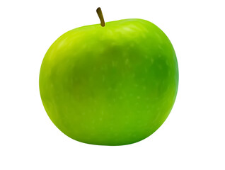 Green apple isolated on white background