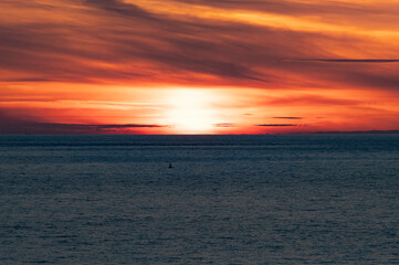 Coucher de soleil sur la baie de Saint-Malo