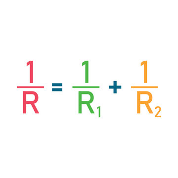 resistance in parallel formula isolated on white background.