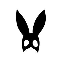 Black Bunny Mask