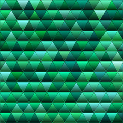Fototapeta na wymiar abstract vector stained-glass triangle mosaic background - blue and green
