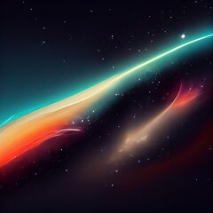 Obraz na płótnie Canvas A Colorful illustation of Stars, nebular and planets in Space