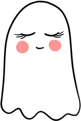Doodle cartoone cute Halloween ghost
