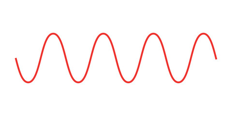 the basic properties of waves. parts of a wave. vector illustration - obrazy, fototapety, plakaty