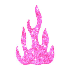 Pink Glitter Fire Flames