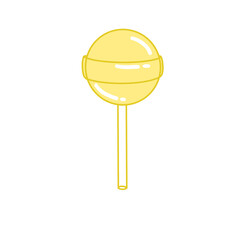 Yellow Lollipop Candy
