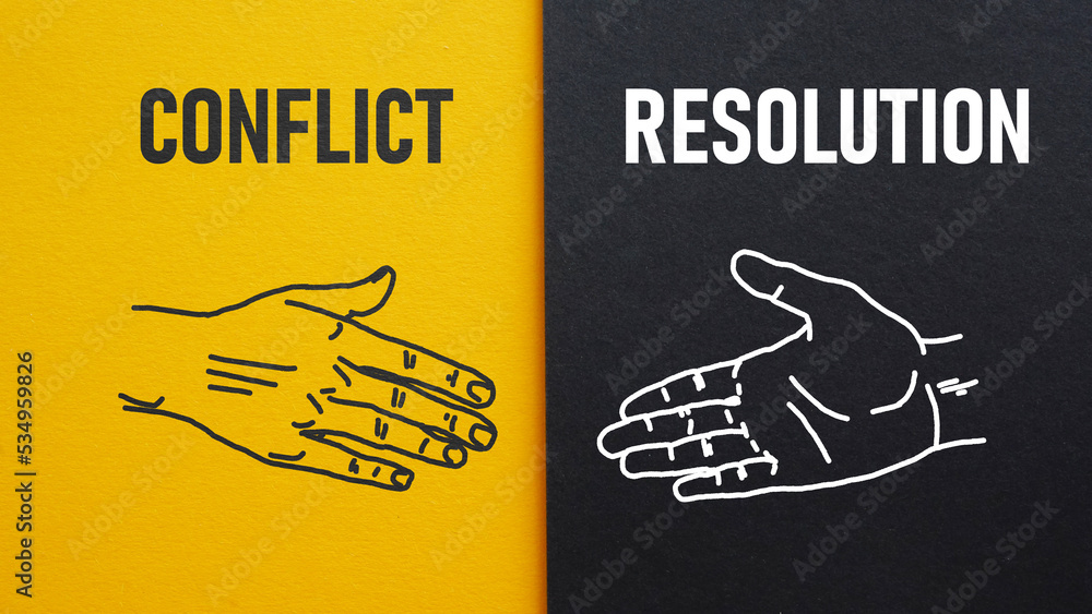 Wall mural conflict resolution is shown using the text