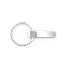Key chain ring pendrive isolated