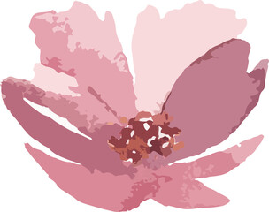 watercolor floral design hard drawn
