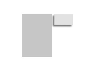 Minimal letterhead with busuness card stationary mockup