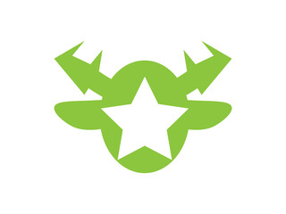 samurai green star icon