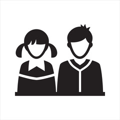 Students icon. Vector and glyph