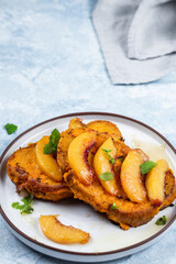 Pumpkin and apricot toasted bread, autumn seasonal brunch