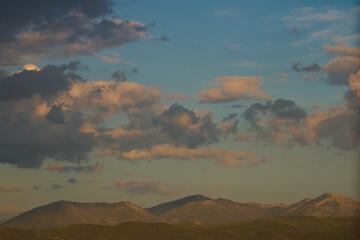 sunset in the mountains