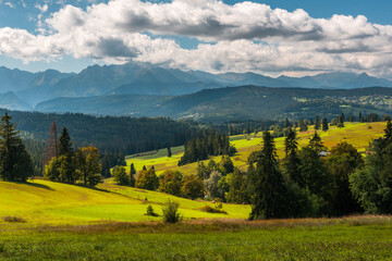 Lapszanka Valley in Carpathian mountains, europe, Poland