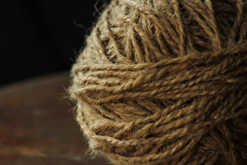Close-up shot of a jute ball
