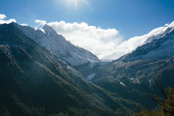 Obraz premium The Argentiere glacier, Mont Blanc massif, Chamonix, France.