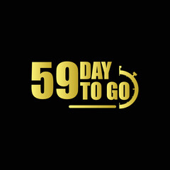 59 day to go Gradient button. Vector stock illustration