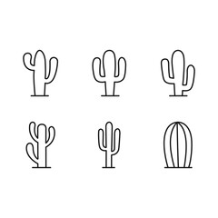 Cactus and succulent icons set. Included the icons