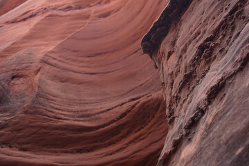 Spooky slot canyon, Utah rock formations