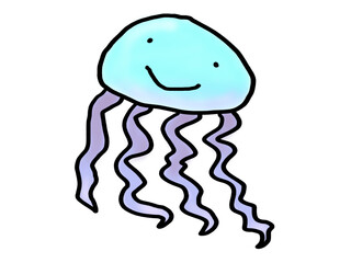 くらげ　漫画風