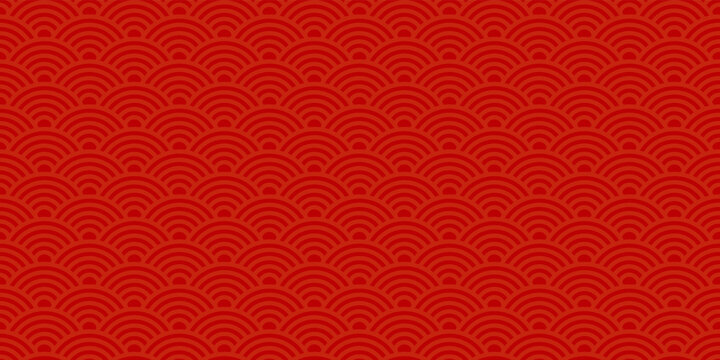 Red Chinese traditional texture print, seamless pattern. Oriental Asian style decorative background for Happy new year or holiday