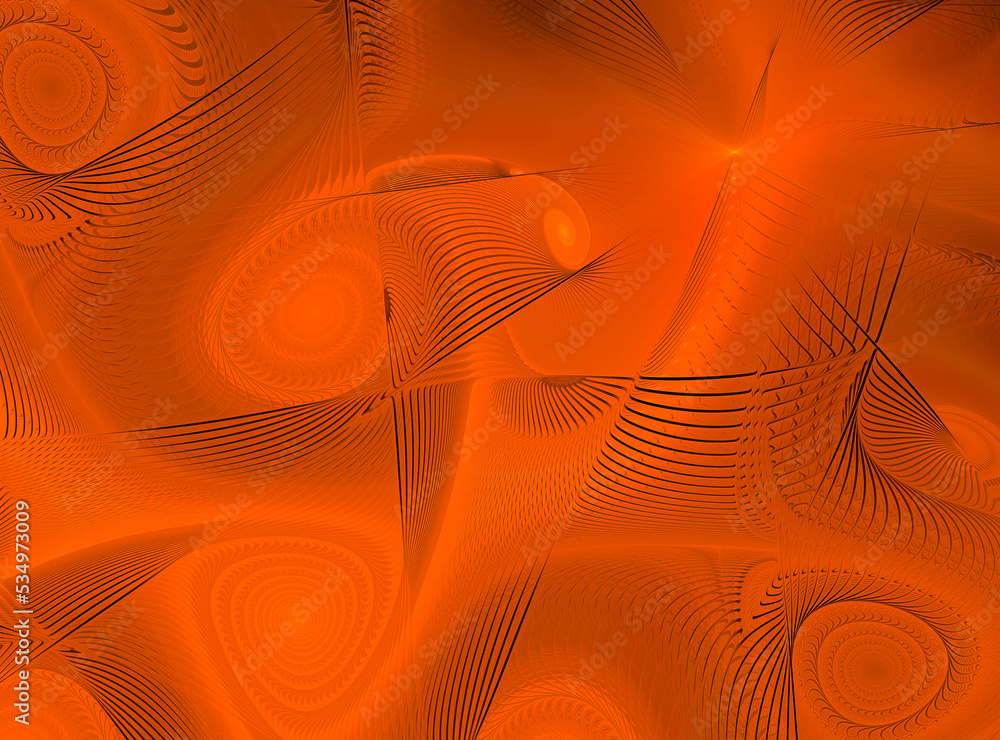 Poster fractal spiral. abstract fractal patterns and shapes. dynamic flowing natural forms.