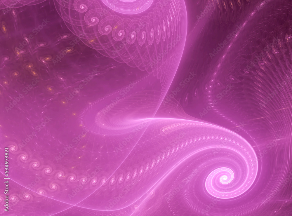 Poster fractal spiral. abstract fractal patterns and shapes. dynamic flowing natural forms.