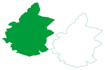 Alcantaras municipality (Ceará state, Municipalities of Brazil, Federative Republic of Brazil) map vector illustration, scribble sketch Alcântaras map