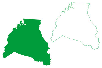 Hidrolandia municipality (Ceará state, Municipalities of Brazil, Federative Republic of Brazil) map vector illustration, scribble sketch Hidrolândia map