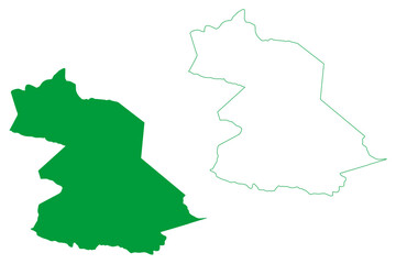 Meruoca municipality (Ceará state, Municipalities of Brazil, Federative Republic of Brazil) map vector illustration, scribble sketch Meruoca map