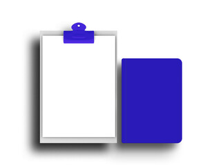 Clipboard with notebook mockup