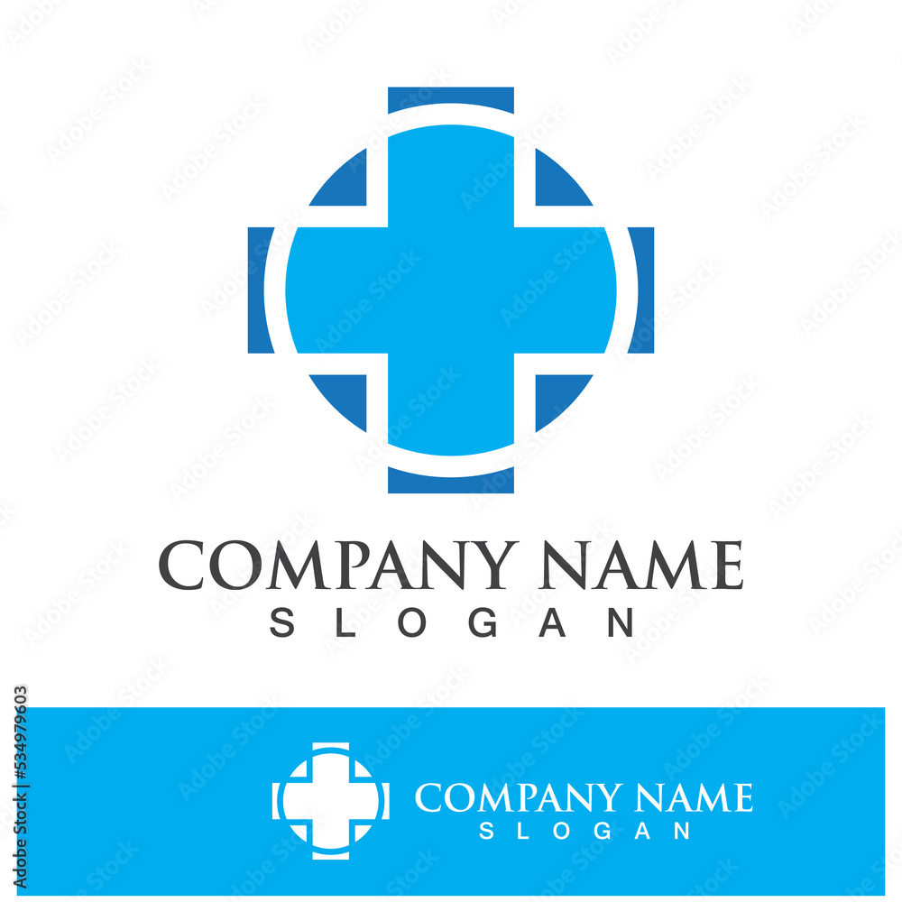 Poster Medical health icon digital logo design